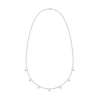 14K White Gold Lab Grown Diamond 1/4 Ct.Tw. 7 Stone Necklace