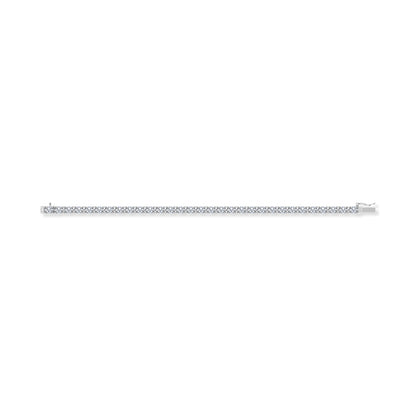 14K White Gold 10 Ct.Tw. Oval Horizontal Shape Labgrown Diamond Tennis Bracelet