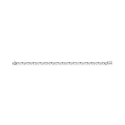 14K White Gold 14 Ct.Tw. Oval Horizontal Shape Labgrown Diamond Tennis Bracelet