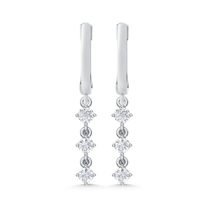 10K White Gold 1/3 Ct.Tw. Lab Grown Diamond Fashion Earrings