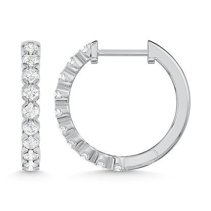 10K White Gold Lab Grown Diamond 1/2 Ct.Tw. Fashion Earrings