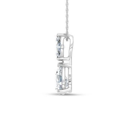 14K White Gold Lab Grown Diamond 1 Ct.Tw. Fashion Pendant