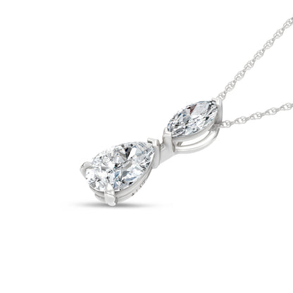 14K White Gold Lab Grown Diamond 1 Ct.Tw. Fashion Pendant