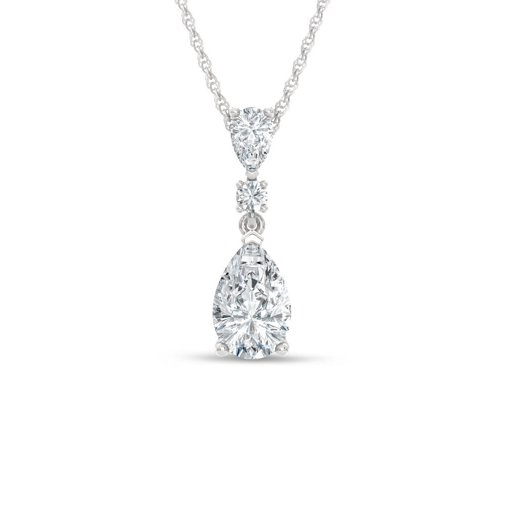 14K White Gold Lab Grown Diamond 1 1/2 Ct.Tw. Fashion Pendant