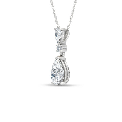 14K White Gold Lab Grown Diamond 1 1/2 Ct.Tw. Fashion Pendant