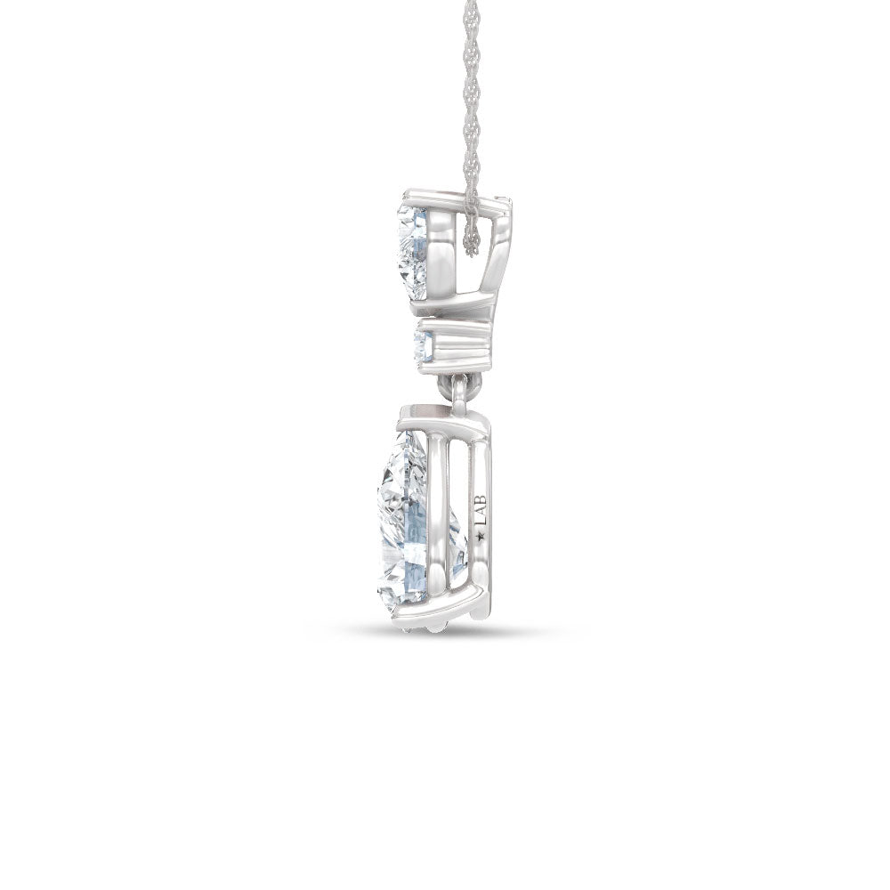 14K White Gold Lab Grown Diamond 1 1/2 Ct.Tw. Fashion Pendant