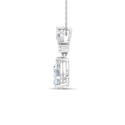 14K White Gold Lab Grown Diamond 1 1/2 Ct.Tw. Fashion Pendant