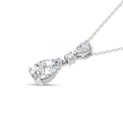 14K White Gold Lab Grown Diamond 1 1/2 Ct.Tw. Fashion Pendant