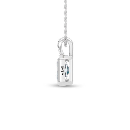 14K White Gold Lab Grown Diamond 1/2 Ct.Tw.Fashion Pendant