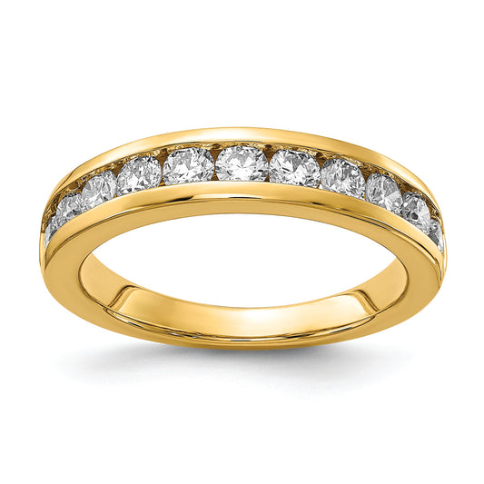 14K Lab Grown Diamond VS/SI FGH 11-Stone Channel Band