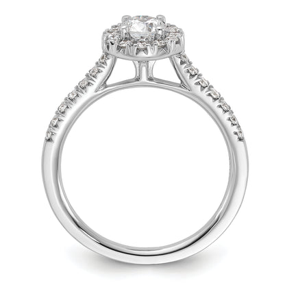 14K White Gold Eternal Promise Lab Grown VS/SI FGH Dia Halo Complete Ring