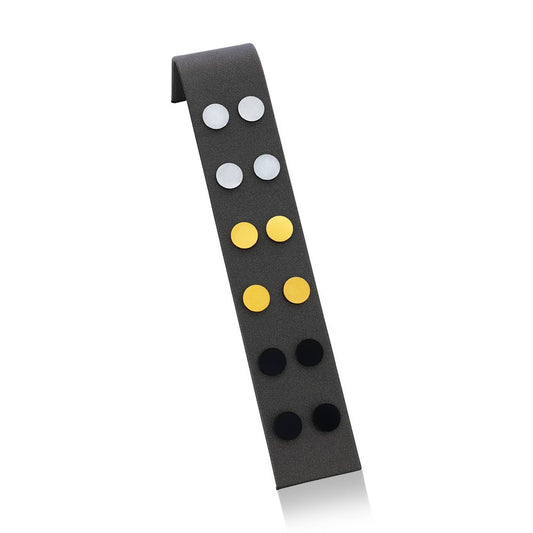Stainless Steel, Round Brushed Disc Studs, 6 Pairs on Ramp