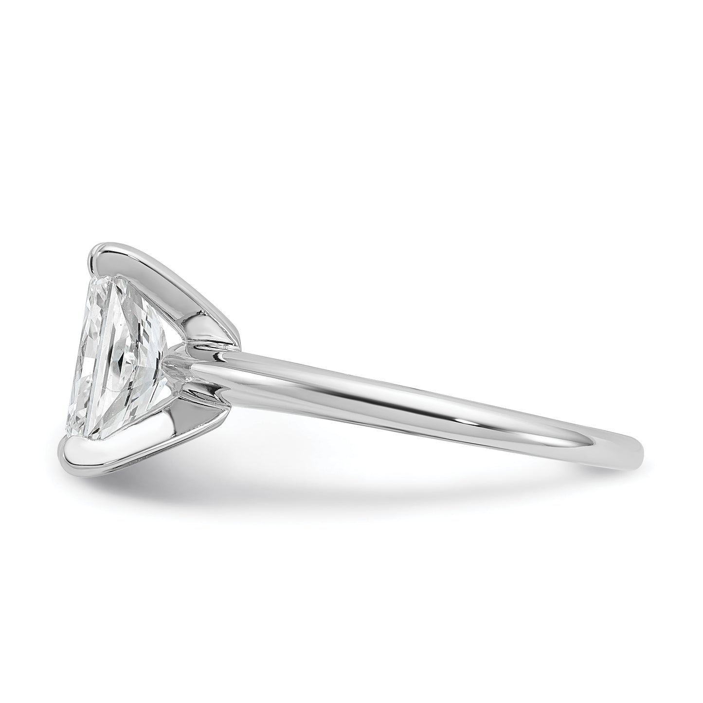 14k White Gold Lab Grown VS/SI FGH Dia Solitaire with 2.00-2.25 Radiant